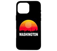 Carcasa para iPhone 16 Pro MAX Washington DC Vintage Sunset Retro City State USA