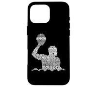 Carcasa para iPhone 16 Pro MAX Waterpolo Player Word Cloud Water Polo Jugadores Entrenador