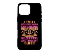 Carcasa para iPhone 16 Pro MAX Welder Husband I'm A House Cleaning Kid Raising Money