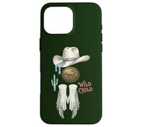 Carcasa para iPhone 16 Pro MAX Wild Child Western Horse Cowgirl Country