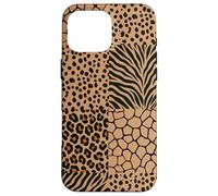 Carcasa para iPhone 16 Pro MAX Wild Safari Animal Patchwork Beige Pattern Collage