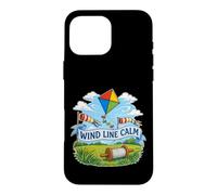 Carcasa para iPhone 16 Pro MAX Wind Line Calm Cometa Carrete Viento