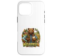 Carcasa para iPhone 16 Pro MAX Wisconsin Granja Oso Campo Naturaleza Cosecha