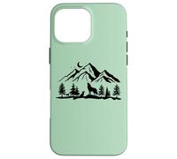 Carcasa para iPhone 16 Pro MAX Wolf Howling Moon Gray Wolf Wolf Puppy Wild Animal