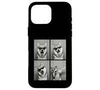 Carcasa para iPhone 16 Pro MAX Wolf PhotoBooth Gafas de Sol Divertido Dab Amante de los