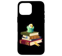 Carcasa para iPhone 16 Pro MAX Womens Kids Girls Reading Books Happy Parakeet Lover