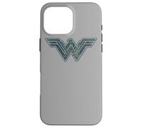 Carcasa para iPhone 16 Pro MAX Wonder Woman Movie Blue and Gold Geometric Pattern Logo