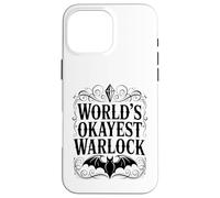 Carcasa para iPhone 16 Pro MAX Worlds Okayest Warlock Humor Fantasía Diseño