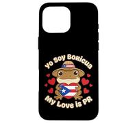 Carcasa para iPhone 16 Pro MAX Yo Soy Boricua Mi Amor es PR Rana Coquí Puerto Rico