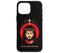 Carcasa para iPhone 16 Pro MAX Yo Soy La Luz del Mundo Juan 8:12 Jesús Versículo Bíblico Arte