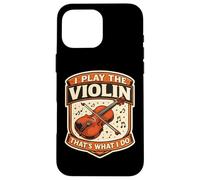Carcasa para iPhone 16 Pro MAX Yo toco el violín eso es lo Que Hago Profesor Violinista Vintage