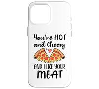 Carcasa para iPhone 16 Pro MAX Youre Hot and Cheesy and I Like Your Meat Pizza Funny Couple