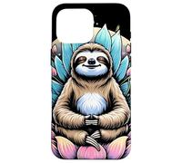Carcasa para iPhone 16 Pro MAX Zen Perezoso Meditando Entre Flores De Loto Mindfulness