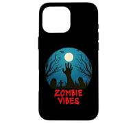 Carcasa para iPhone 16 Pro MAX Zombie Vibes Moonlit Graveyard - Scary Niños Niños Adultos