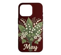 Carcasa para iPhone 16 Pro May Birth Flower Lily of The Valley & Hawthorn Birthday