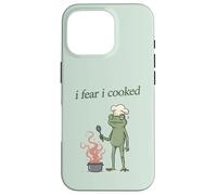 Carcasa para iPhone 16 Pro Me temo Que cociné a Frog Chef Burning Food, Divertido Meme de Weirdcore
