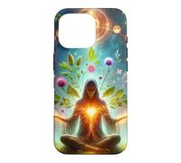 Carcasa para iPhone 16 Pro Meditación del Despertar Espiritual Arte Energía Cósmica