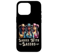 Carcasa para iPhone 16 Pro Melanin Cowgirls Ladies with Lassos African American Cowgirl