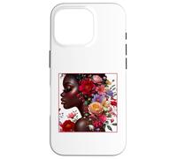 Carcasa para iPhone 16 Pro Melanin Floral Woman Black History Month African American