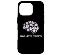 Carcasa para iPhone 16 Pro Memory Care, partidario de la concienciación sobre el Alzheimer Love Never Forgets
