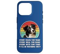 Carcasa para iPhone 16 Pro Men Women Retro Vintage Every Snack Make Border Collie Lover