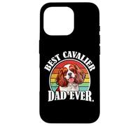 Carcasa para iPhone 16 Pro Mens Retro Vintage Best Cavalier Dad Ever Red Spaniel