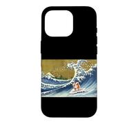 Carcasa para iPhone 16 Pro Mens Womens Retro Vintage Surfing Great Wave Akita Inu Lover