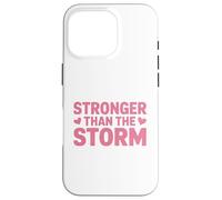 Carcasa para iPhone 16 Pro Mensaje de fe Cristiana más Fuerte Que la tormenta