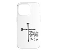 Carcasa para iPhone 16 Pro Mensaje Inspirador de The Way The Truth The Life Sacrifice