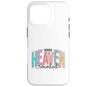 Carcasa para iPhone 16 Pro Mensaje Retro Cristiano del Cielo Cruz fe