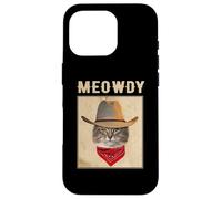 Carcasa para iPhone 16 Pro Meowdy Cowboy Hat Cat Funny Kitty Kitten Cats Lovers