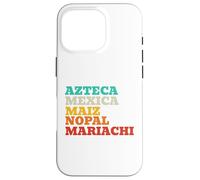 Carcasa para iPhone 16 Pro México Azteca Mexica Maiz Nopal Mariachi