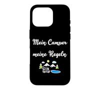 Carcasa para iPhone 16 Pro Mi Camper Mis Reglas Caravana Camping Naturaleza