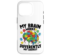 Carcasa para iPhone 16 Pro Mi Cerebro Funciona de Manera Diferente Goteo de Conciencia sobre el Autismo
