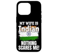 Carcasa para iPhone 16 Pro Mi Esposa es India Nada me Asusta