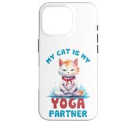 Carcasa para iPhone 16 Pro Mi Gato es mi compañero de Yoga Divertido