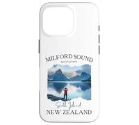 Carcasa para iPhone 16 Pro Milford Sound Fjord Senderismo Souvenir Turístico Vacaciones Hombres Niños