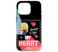 Carcasa para iPhone 16 Pro Minions Sending You My Heart