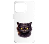Carcasa para iPhone 16 Pro Mirada de Gato Negro Salvaje