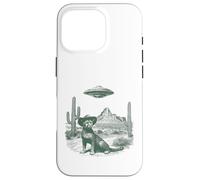 Carcasa para iPhone 16 Pro Misterioso Sombrero de Gato Grande no identificado artesanía Escena árida