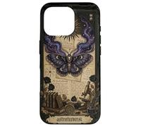 Carcasa para iPhone 16 Pro Moth Sun Dark Gothic Crescent Moon Skull