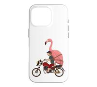 Carcasa para iPhone 16 Pro Motociclista Flamingo, Campesino sureño, Hipster