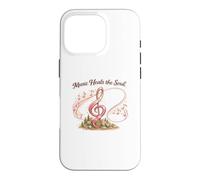 Carcasa para iPhone 16 Pro Music Heals The Soul de Mujer con cáncer con Cinta Rosa