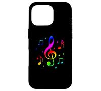 Carcasa para iPhone 16 Pro Musical Instrument Song Key Treble Clef Pentagram Notes