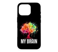 Carcasa para iPhone 16 Pro My Brain Tree Rainbow Splash Neurodivergente Adulto