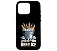 Carcasa para iPhone 16 Pro My Bucket List Beer Ice Drinker Routine Party Bar -