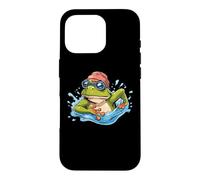 Carcasa para iPhone 16 Pro Nadador Agua Piscina Buceo Anfibio Salto Natación Rana