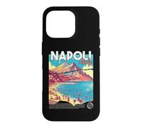 Carcasa para iPhone 16 Pro Napoli Nápoles Italia Retro Viajes Arte Mediterráneo Playa