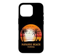 Carcasa para iPhone 16 Pro Navarra Beach Florida Vintage Sunset Retro Verano Vacay Sol