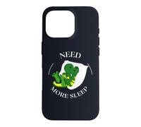 Carcasa para iPhone 16 Pro Need More Sleep Funny Tired Dragon Pijama Humor